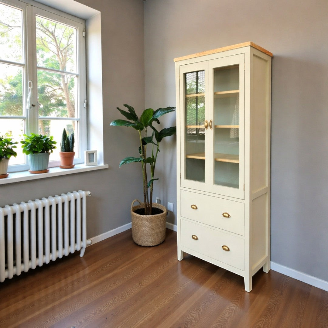 Vitrina de Madera de Pino Estilo Rústico